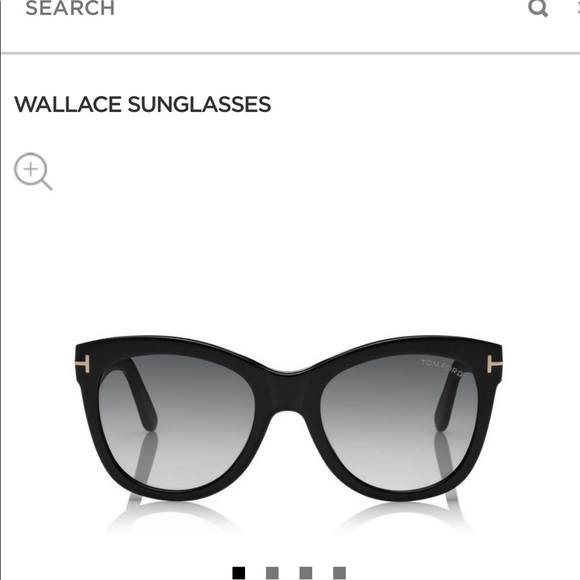🎉Tom Ford Wallace Cat Eye Black Sunglasses 100% Authentic SOLD OUT $395 w/ case - Picture 13 of 14